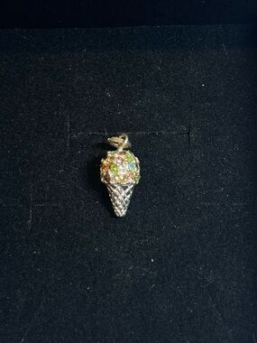 Sterling silver ice cream cone charm
